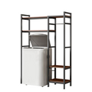 Polcállvány mosógép fölé, sötét tölgy/fekete, DELSIN