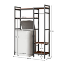 Polcállvány mosógép fölé, sötét tölgy/fekete, DELSIN