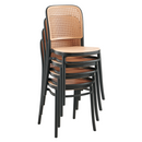 Rakásolható szék, fekete/bézs, LENITA