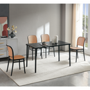 Rakásolható szék, fekete/bézs, LENITA