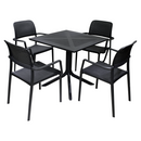 Rakásolható szék, fekete, DENTON NEW