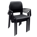 Rakásolható szék, fekete, DENTON NEW
