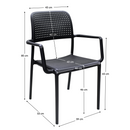 Rakásolható szék, fekete, DENTON NEW