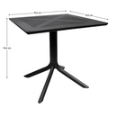 Kerti asztal, fekete, DENTON NEW