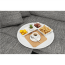 Konzolasztal Kör alakú kerekeken, fehér, DERIN