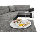 Konzolasztal Kör alakú kerekeken, fehér, DERIN