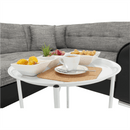 Konzolasztal Kör alakú kerekeken, fehér, DERIN