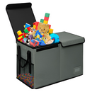 Összecsukható tároló doboz, szürke/fekete, DETER