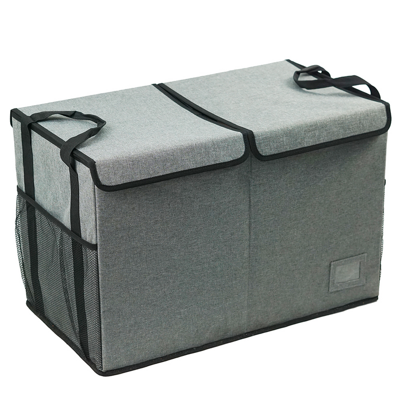 Összecsukható tároló doboz, szürke/fekete, DETER