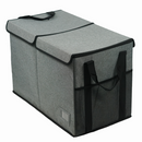 Összecsukható tároló doboz, szürke/fekete, DETER