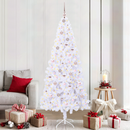 vidaXL Mű karácsonyfa 300 LED-del állvánnyal Fehér 210 cm PVC és Acél