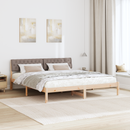 vidaXL Ágykeret fejtámlával Barna és taupe 180 x 200 cm Tömör fenyőfa