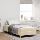 vidaXL Boxrugós ágy matracmal Krém 90 x 200 cm szövet