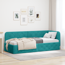 vidaXL Sarokágy keret Türkiz 80 x 200 cm Bársony