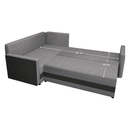 Univerzális ülőgarnitúra, fekete/szürke, DINA L ROH