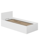 Ágy fém ráccsal és tárolóhellyel, 90x200, fehér, DOLI