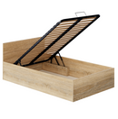 Ágy fém ráccsal és tárolóhellyel, 120x200, sonoma tölgy, DOLI