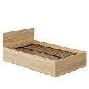 Ágy fém ráccsal és tárolóhellyel, 120x200, sonoma tölgy, DOLI