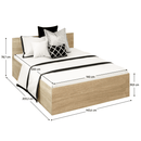 Ágy fém ráccsal és tárolóhellyel, 140x200, sonoma tölgy, DOLI