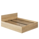 Ágy fém ráccsal és tárolóhellyel, 160x200, sonoma tölgy, DOLI
