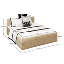 Ágy fém ráccsal és tárolóhellyel, 160x200, sonoma tölgy, DOLI