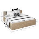 Ágy fém ráccsal és tárolóhellyel, 180x200, sonoma tölgy, DOLI