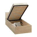 Ágy fém ráccsal és tárolóhellyel, 90x200, sonoma tölgy, DOLI