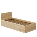 Ágy fém ráccsal és tárolóhellyel, 90x200, sonoma tölgy, DOLI