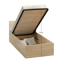 Ágy fém ráccsal és tárolóhellyel, 90x200, sonoma tölgy, DOLI