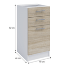 alsószekrény, tölgy sonoma/fehér, FABIANA S - 40SZ2