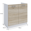 alsószekrény, tölgy sonoma/fehér, FABIANA S - 80ZL