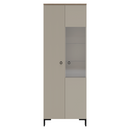 Vitrin, szürkésbarna Taupe/silverjack tölgy, DOMCA 1D1W