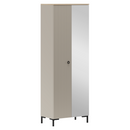 Szekrény tükörrel, szürkésbarna Taupe/silverjack tölgy, DOMCA 2D
