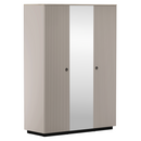 Szekrény tükörrel, szürkésbarna Taupe/silverjack tölgy, DOMCA 3D