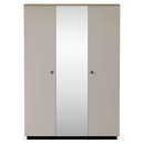 Szekrény tükörrel, szürkésbarna Taupe/silverjack tölgy, DOMCA 3D