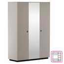 Szekrény tükörrel, szürkésbarna Taupe/silverjack tölgy, DOMCA 3D
