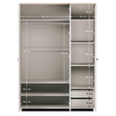Szekrény tükörrel, szürkésbarna Taupe/silverjack tölgy, DOMCA 3D