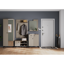 Szekrény tükörrel, szürkésbarna Taupe/silverjack tölgy, DOMCA 3D