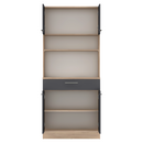 Négyajtós szekrény, artisan tölgy/grafit, DOMIS NEW