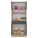 Négyajtós szekrény, artisan tölgy/grafit, DOMIS NEW