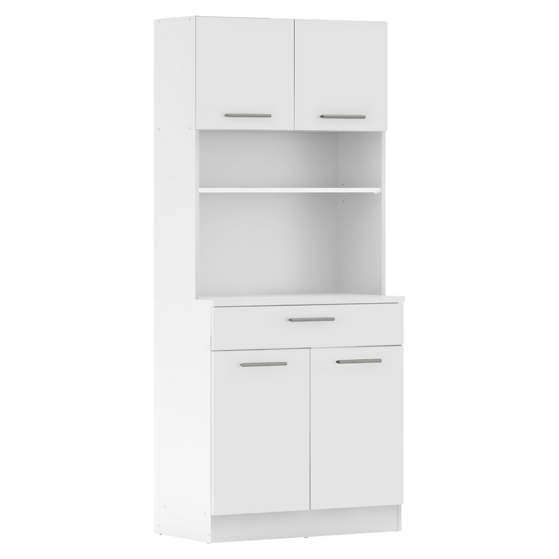 Négyajtós szekrény, fehér, DOMIS NEW