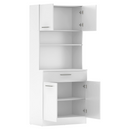 Négyajtós szekrény, fehér, DOMIS NEW