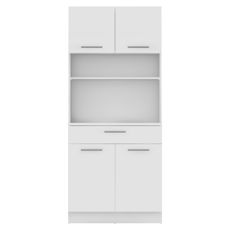 Négyajtós szekrény, fehér, DOMIS NEW