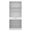 Négyajtós szekrény, fehér, DOMIS NEW