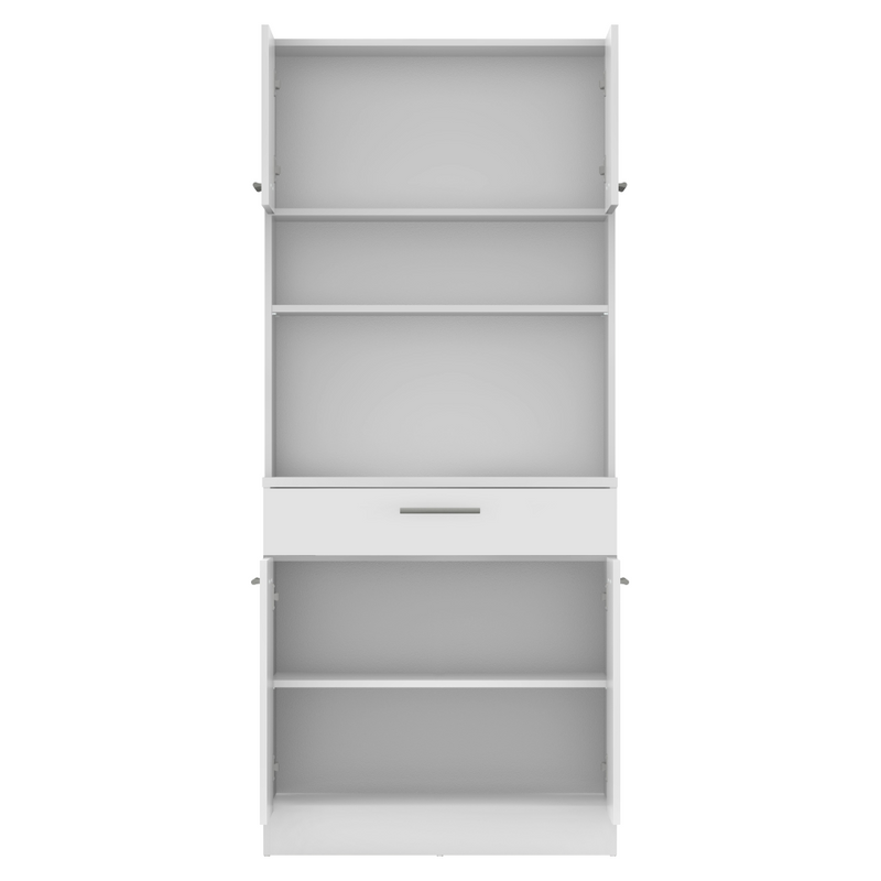 Négyajtós szekrény, fehér, DOMIS NEW