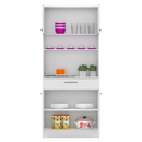 Négyajtós szekrény, fehér, DOMIS NEW