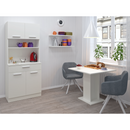 Négyajtós szekrény, fehér, DOMIS NEW