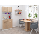 Négyajtós szekrény, fehér/sonoma tölgy, DOMIS NEW