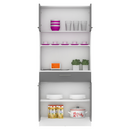 Négyajtós szekrény, fehér/grafit, DOMIS NEW