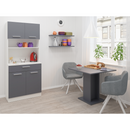 Négyajtós szekrény, fehér/grafit, DOMIS NEW